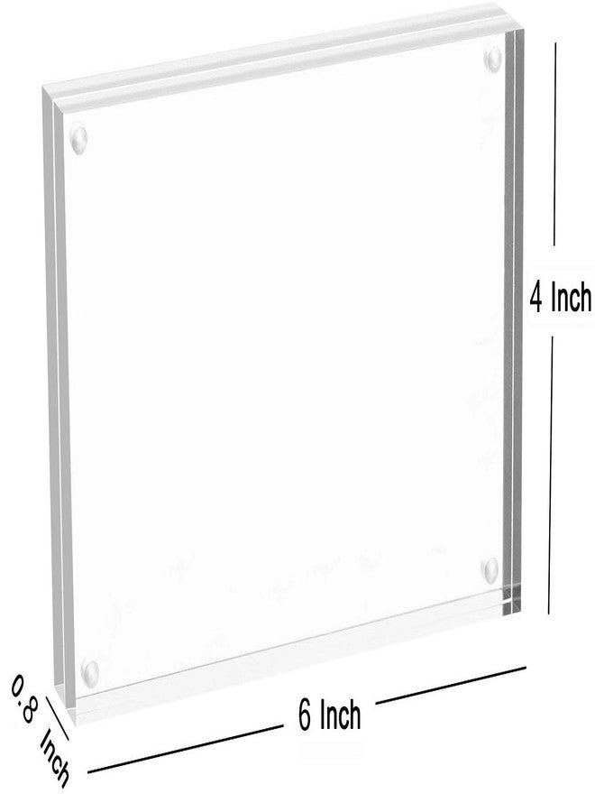 Magicool Premium Acrylic Photo Frame- Magnet Photo Frame -Double Sied Thick Desktop Frames (4x6 4 pack) - Image 2